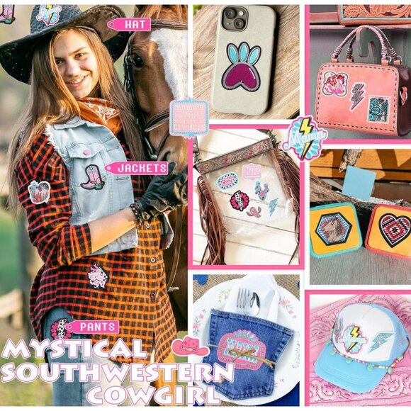 Western Patches Self-Adhesive for Cowboy Hats: KINGSOW 32PCS Southwestern Stick - Picture 5 of 6